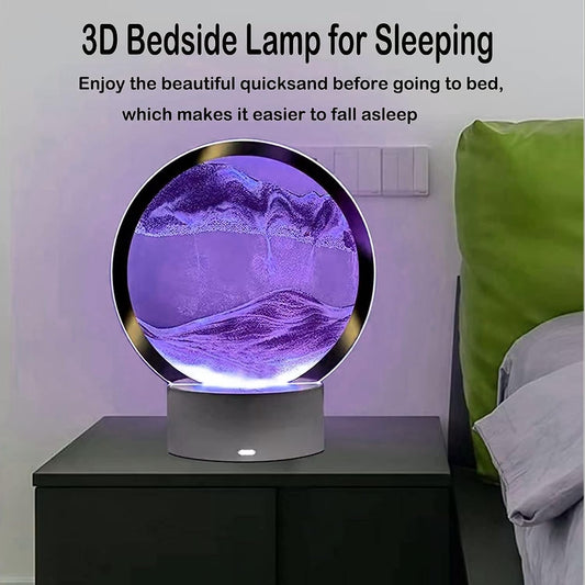 Illuminate Your Space with the Mesmerizing Sand Painting Table Lamp 3D
