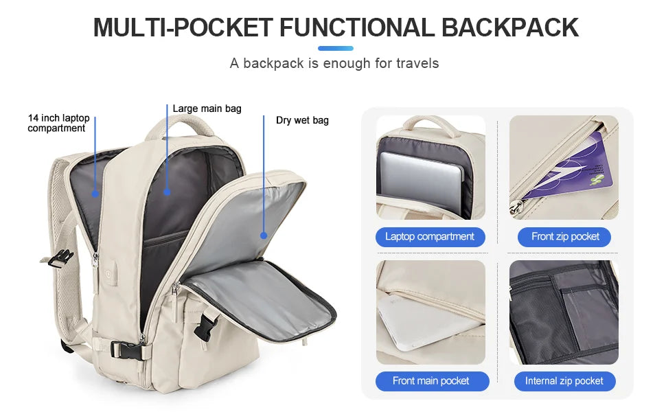 Women Travel Minimalist Backpack - Deal Dynamo Shop